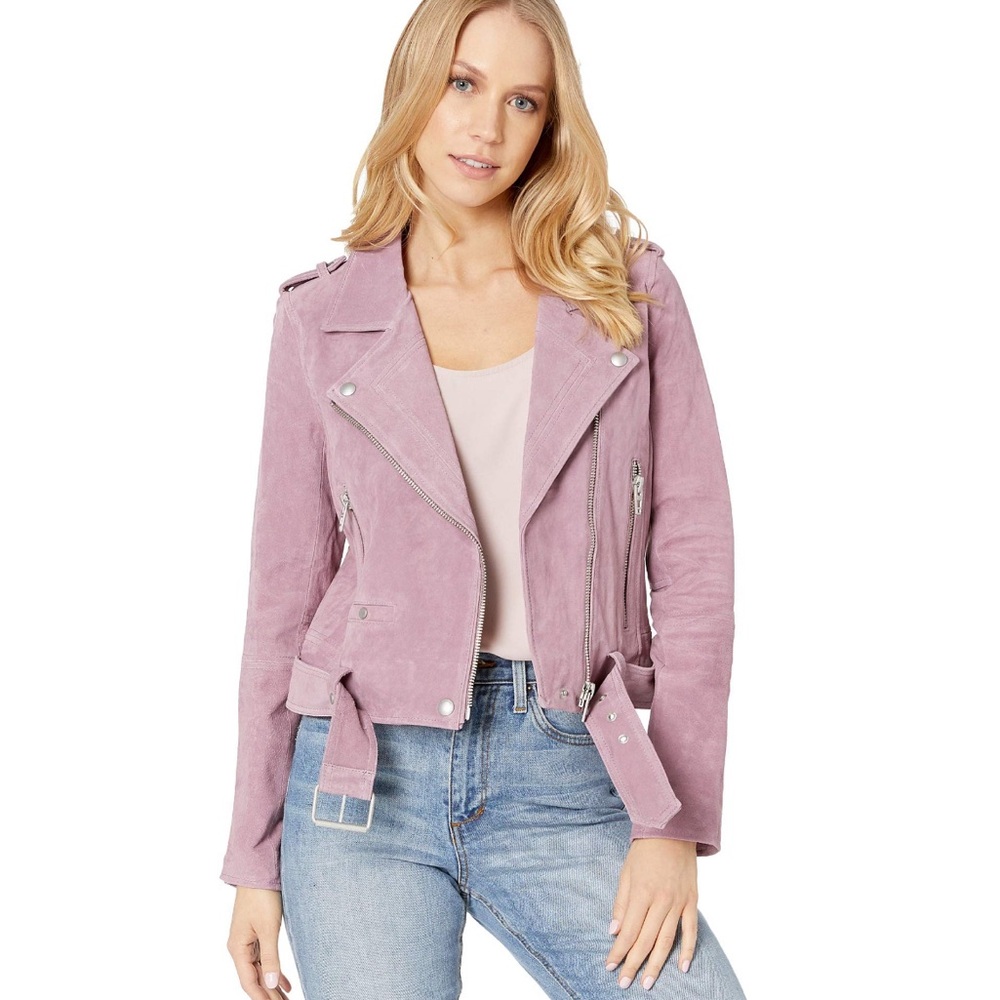 Blank NYC Women's Lilac Suede Motto Jacket